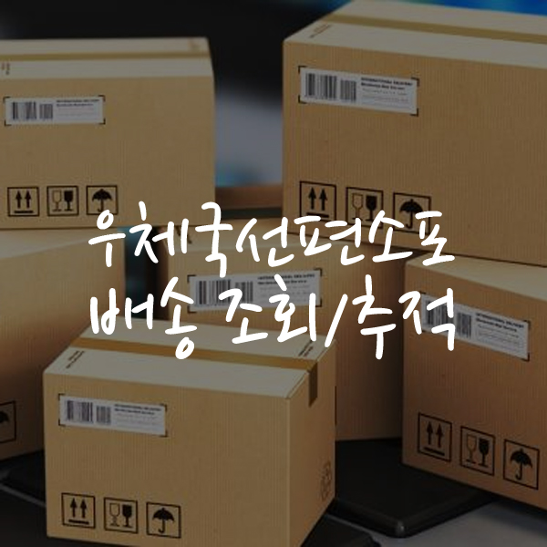  우체국 선편소포 배송 조회 / 추적하기