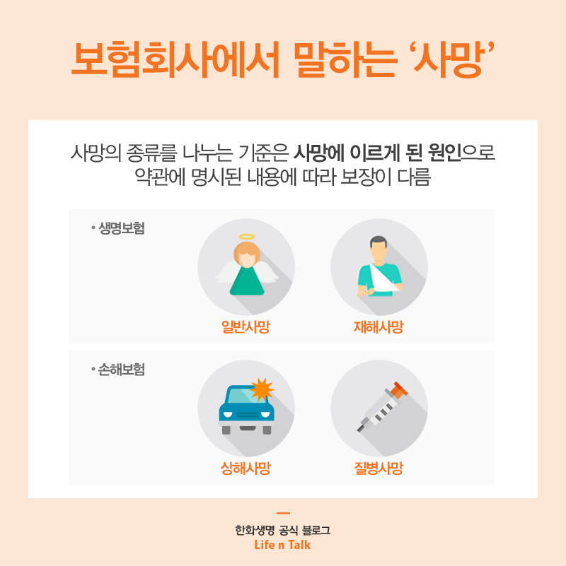 보험회사에서 말하는 사망