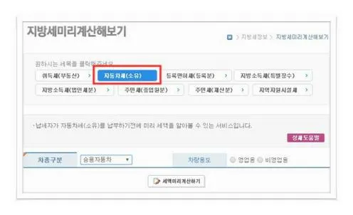 자동차 세금 조회