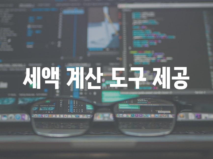 세액 계산 도구 제공