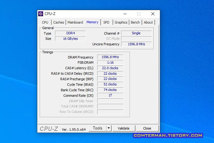 CPU-Z DDR4 3200 Laptop memory