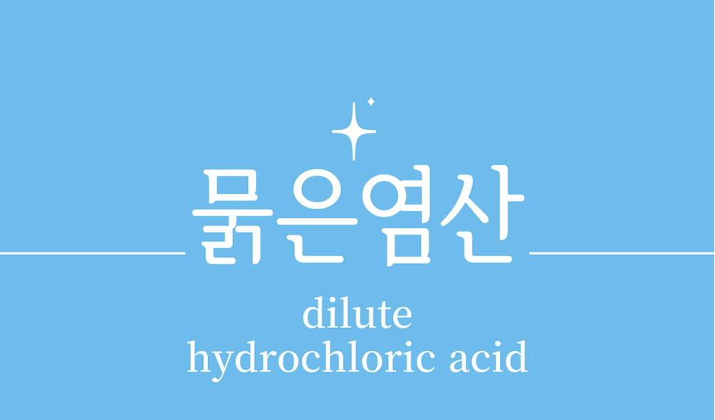 &#39;묽은염산(dilute hydrochloric acid)&#39;