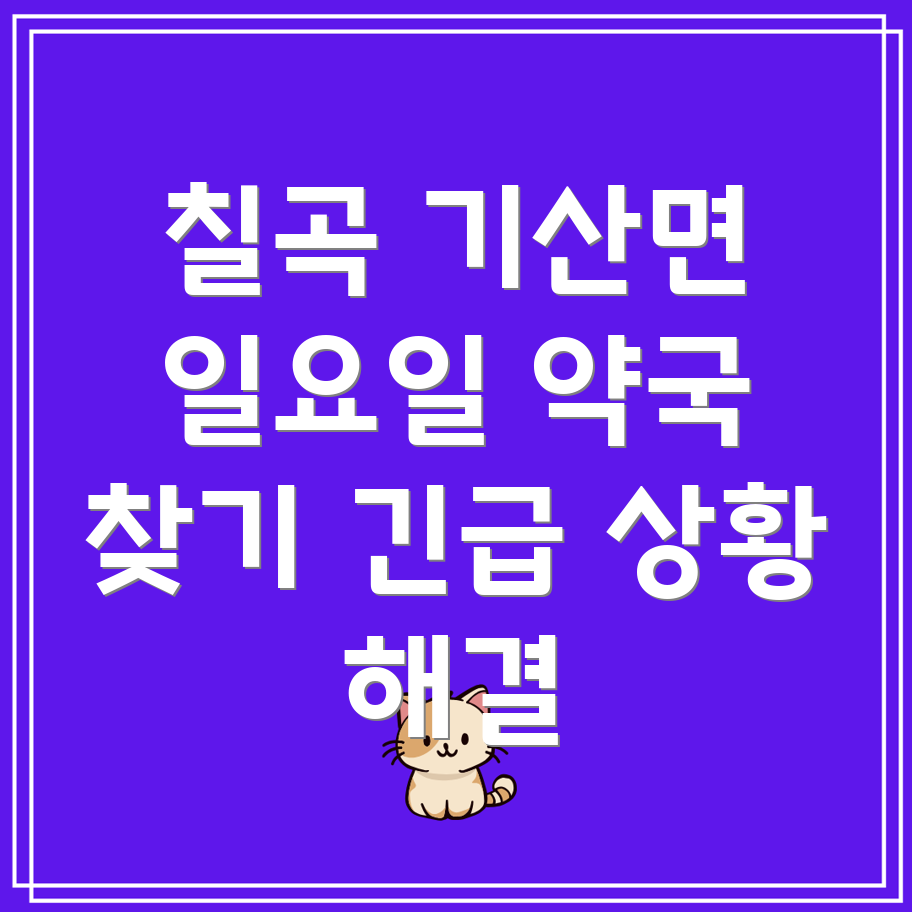 칠곡군 기산면 일요일 약국