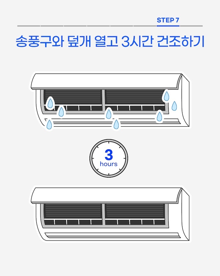 벽걸이 에어컨 청소법