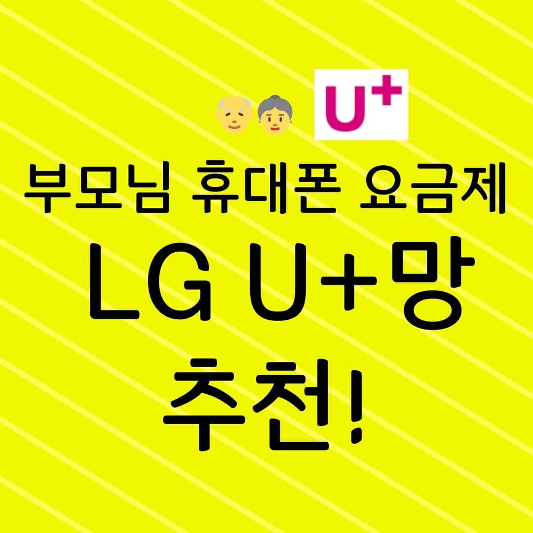부모님 휴대폰 요금제 엘지 유플러스망 추천!