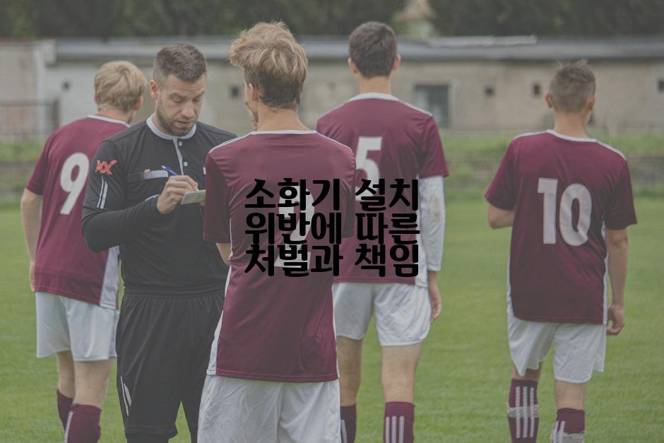 소화기 설치 위반에 따른 처벌과 책임