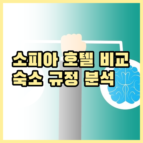 소피아 호텔 추천 숙소 규정 비교분석