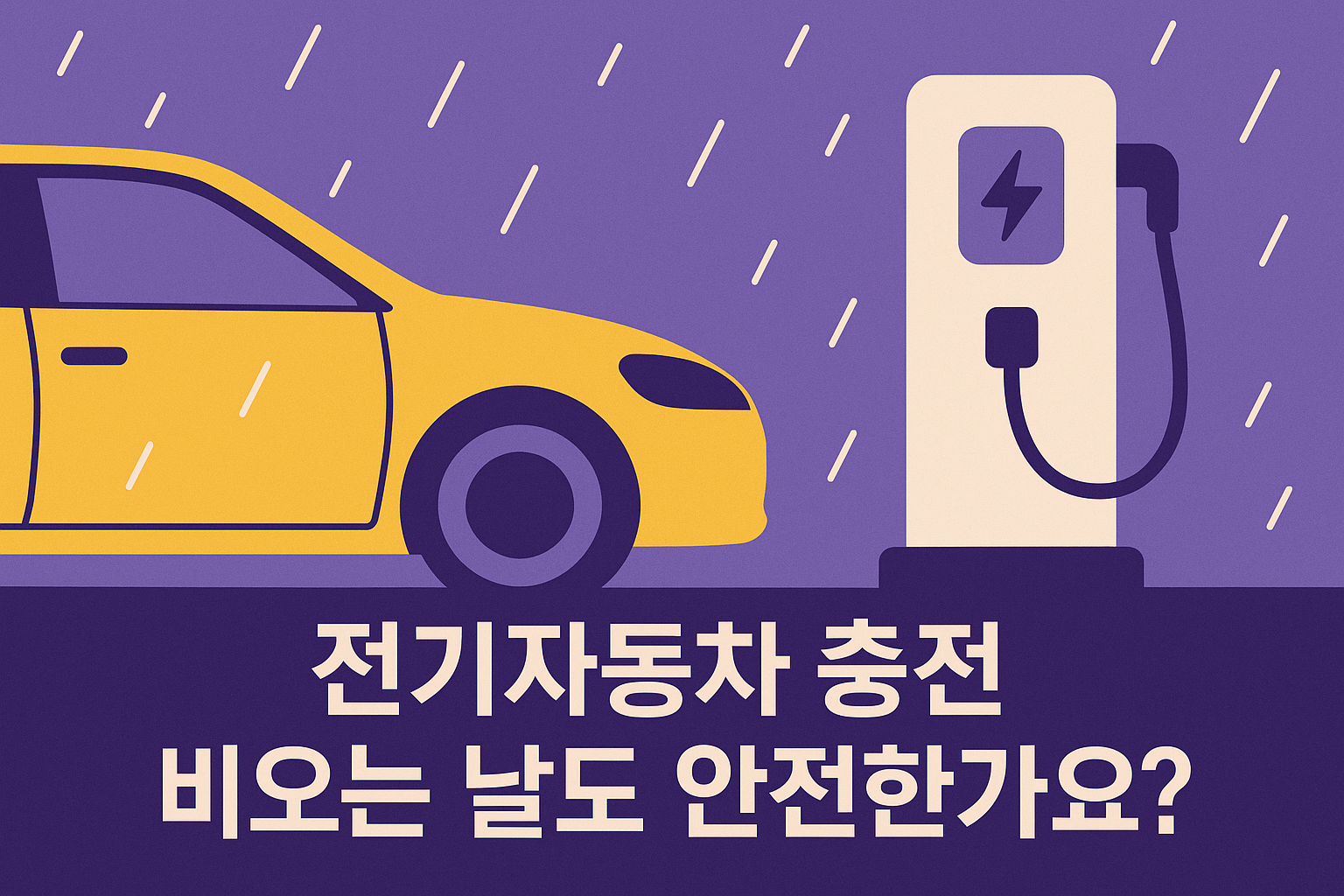 비오는 날 전기차 충전 안전한가요?