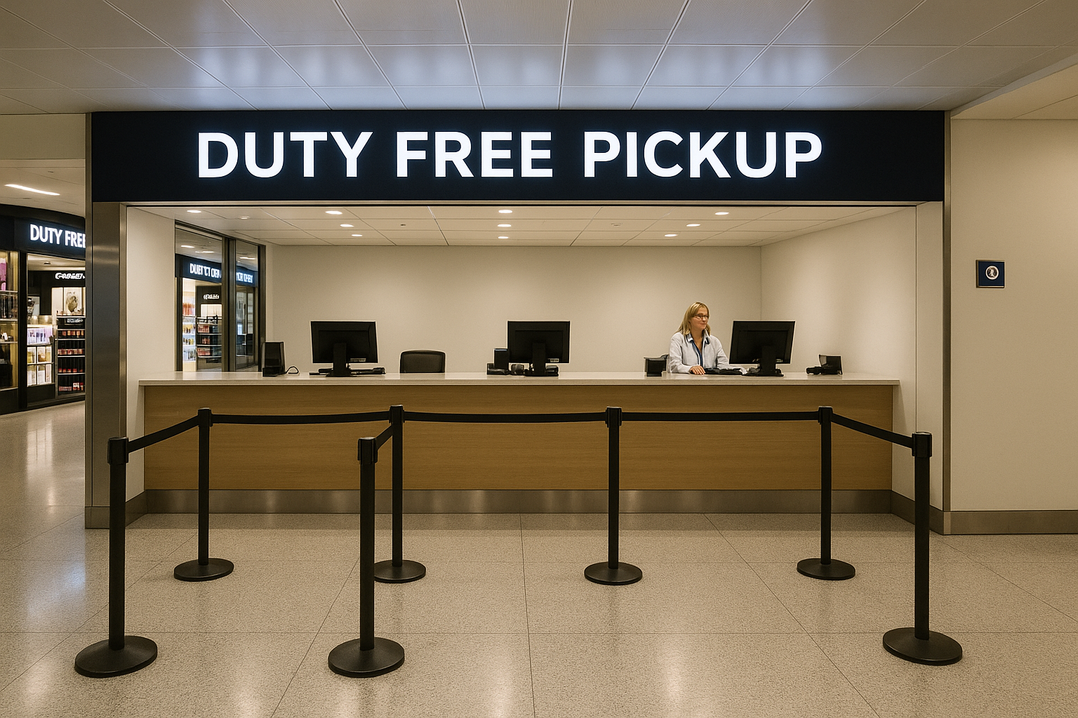JFK 공항 면세 수령 카운터
