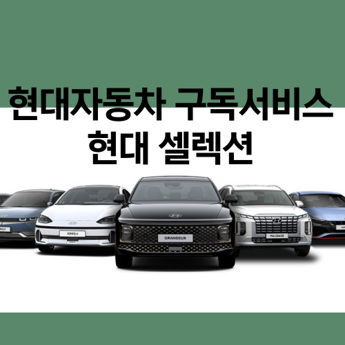 현대-자동차-구독-서비스-셀렉션-차량-가격-요금