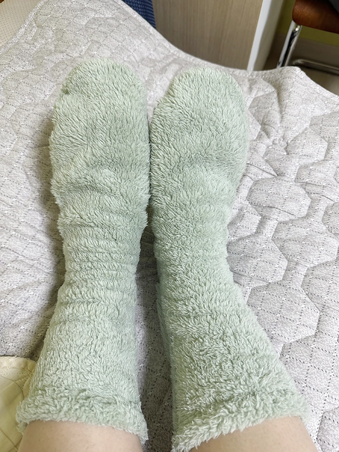 무인양품 수면양말 착용
