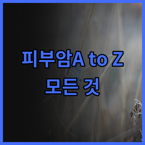 피부암 완전 정복! A부터 Z까지 모