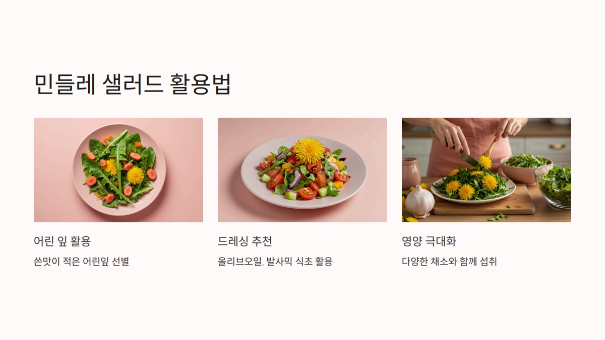 민들레 효능