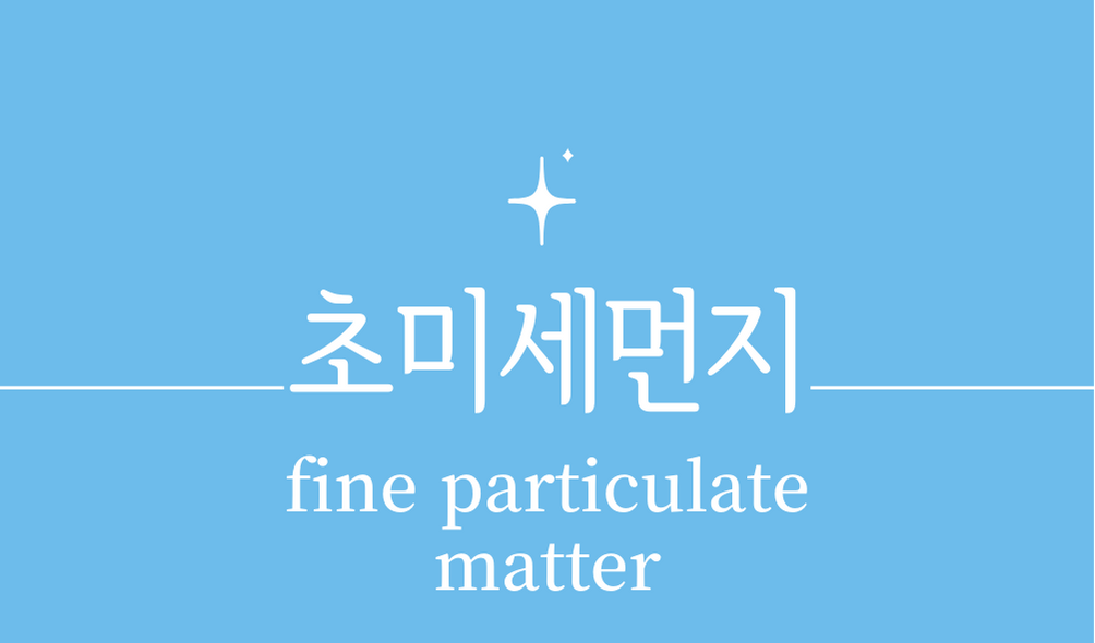 &#39;초미세먼지(fine particulate matter)&#39;