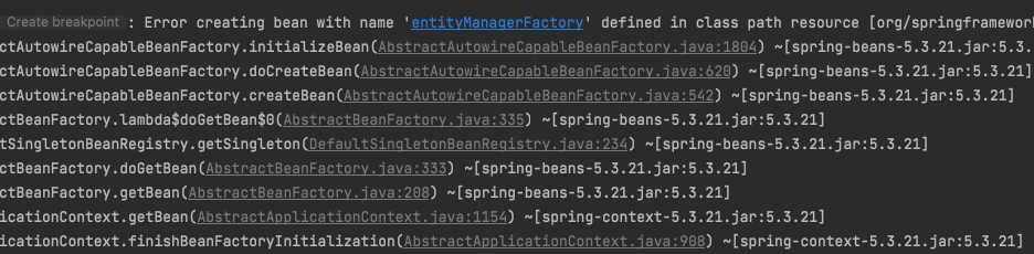 Spring Boot] Error creating bean with name 'entityManagerFactory' defined  in class path resource — 수바리의 코딩일기
