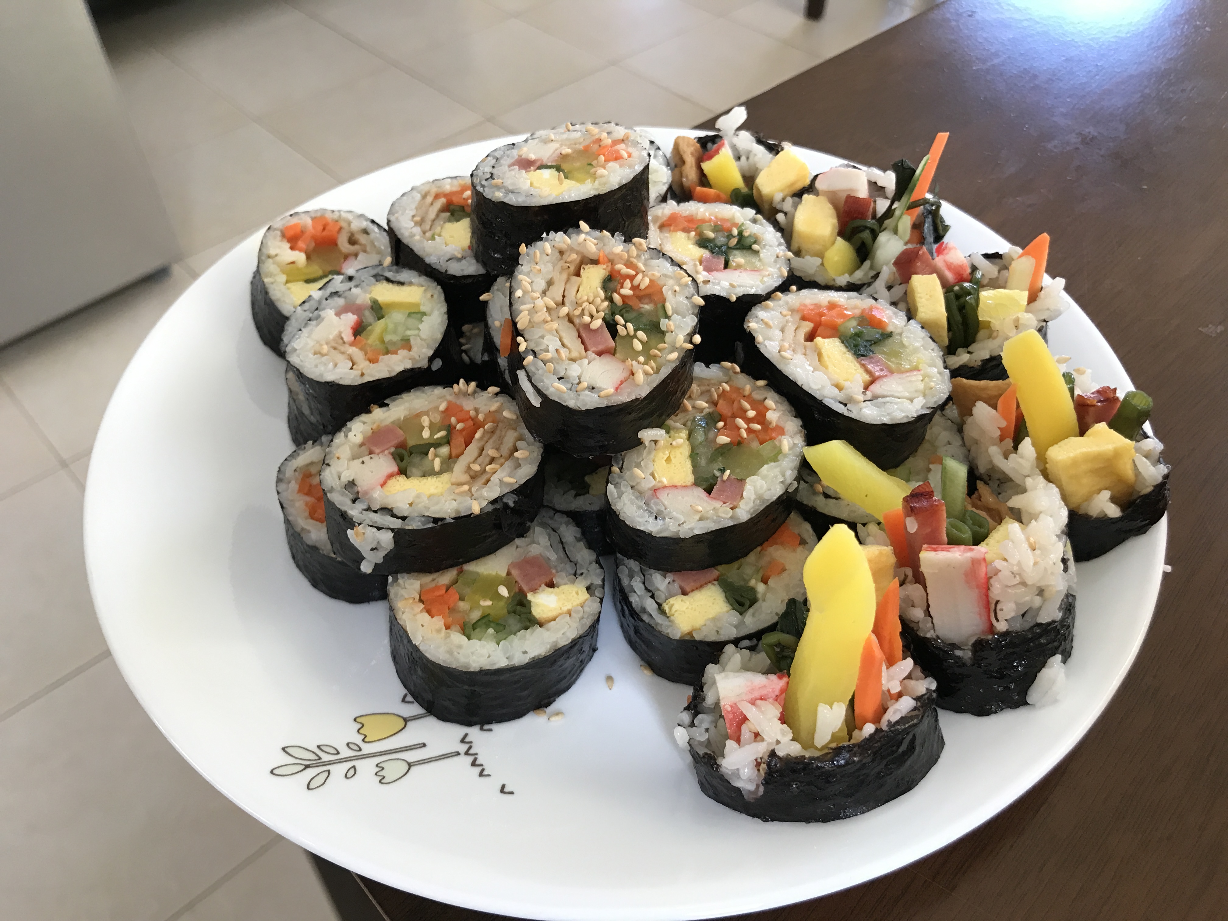  보홀에서 김밥만들기