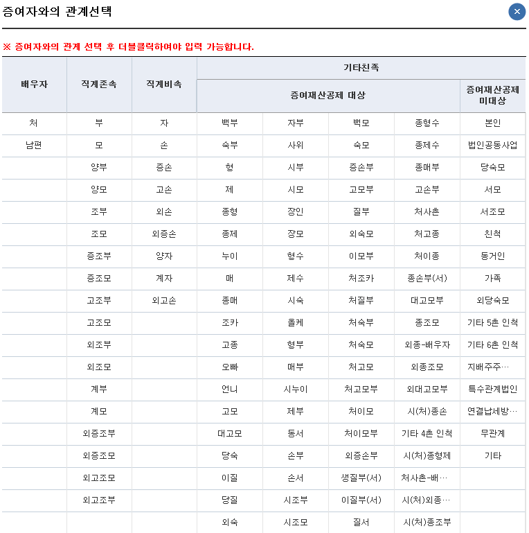 국세청홈택스 홈페이지