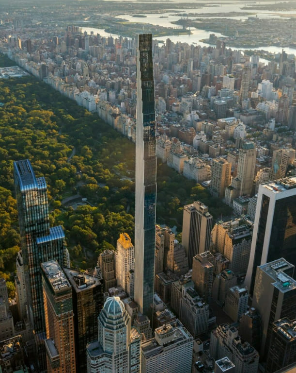 뉴욕 센트럴 파크 스카이라인 새로운 아이콘 VIDEO:SHoP architects completes exterior architecture of supertall 111 west 57th street tower