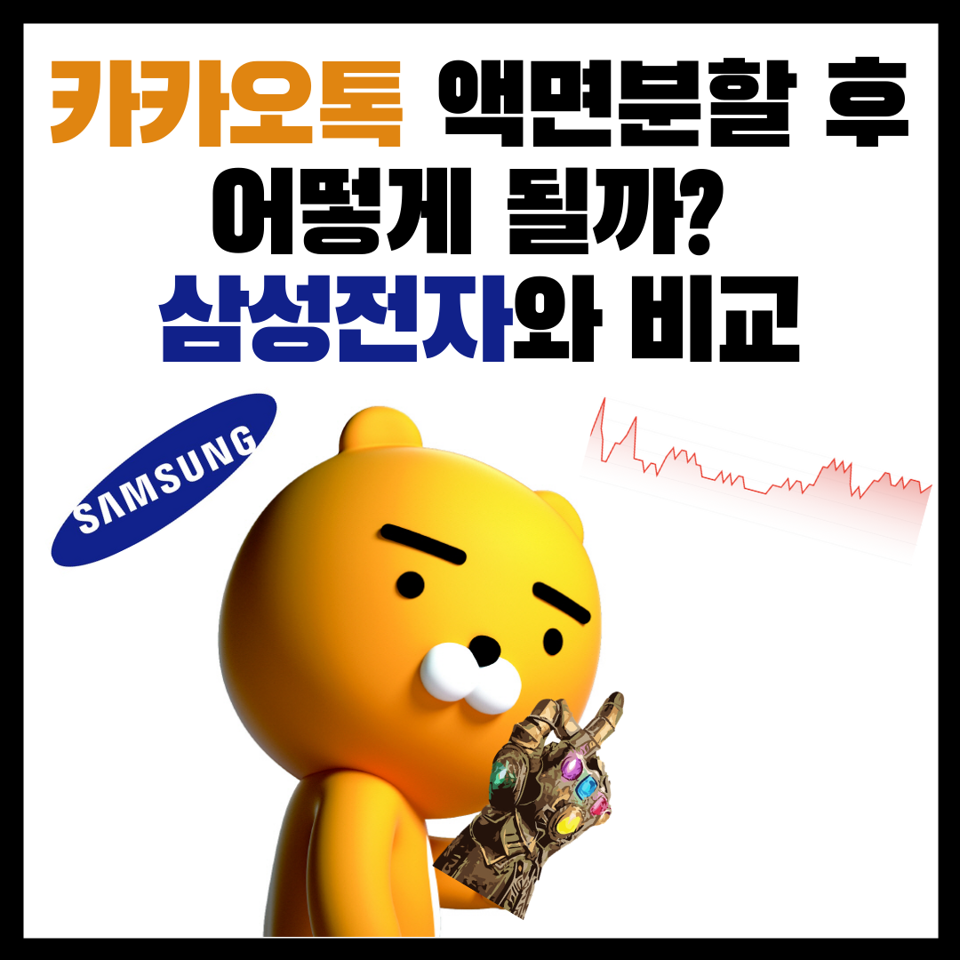  카카오 액면분할 후 주가는 어떻게 될까? / 삼성전자와 네이버의 액면분할 후 주가 상황 / 액면분할을 하는 이유