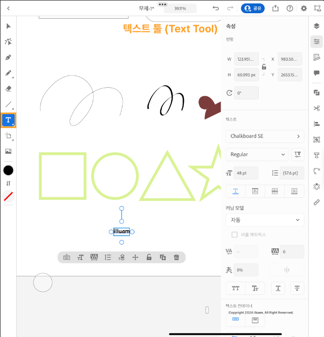 텍스트 툴 (Text Tool)