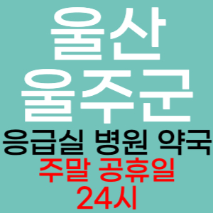 울산 울주군 주말 공휴일 약국 병원 응급실 찾기 토요일 일요일 야간진료 24시 심야 열린약국 영업시간 진료시간 추천 잘하는곳 수술 긴급