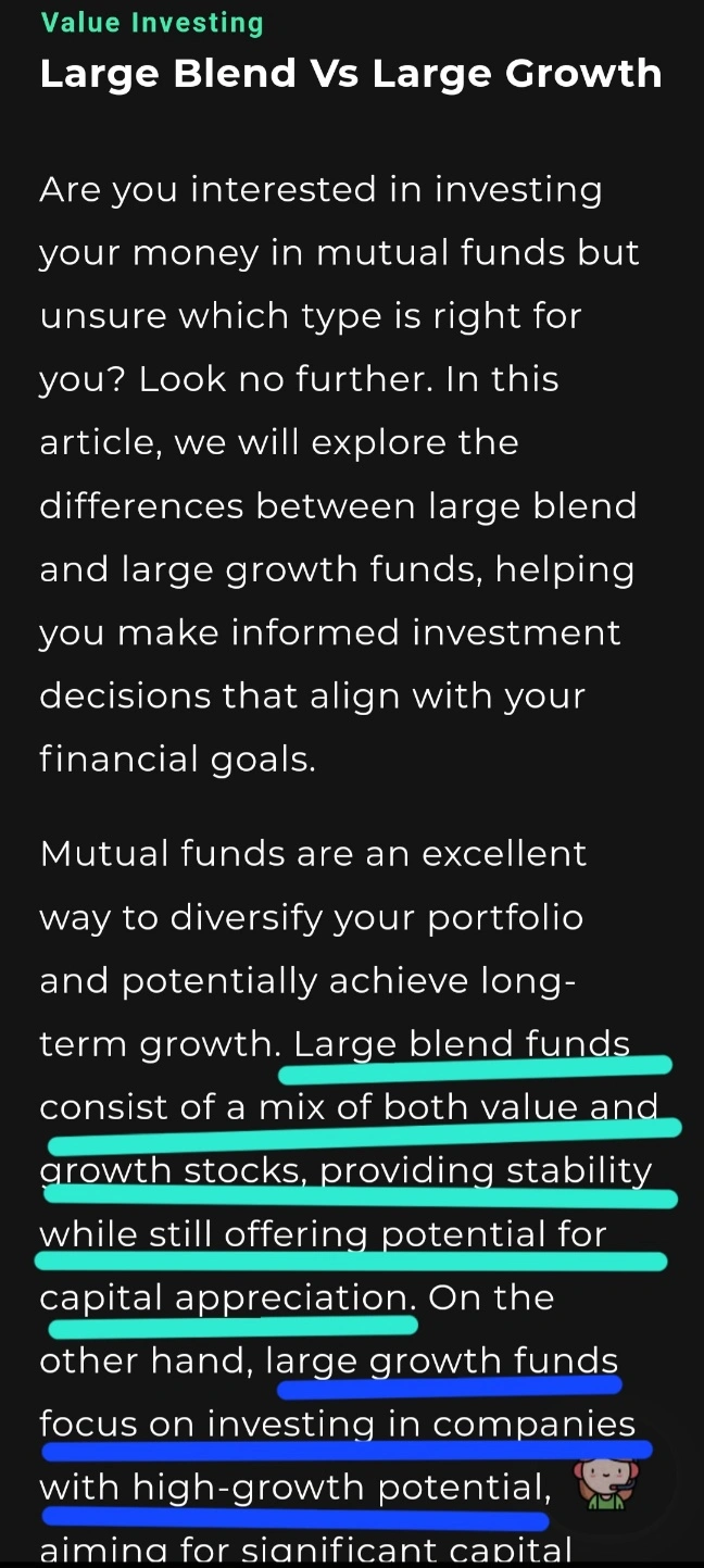 large blend large value