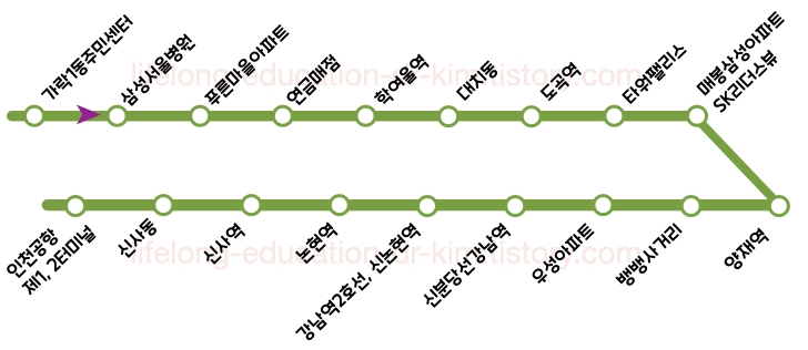 6009 공항버스 간이 노선도