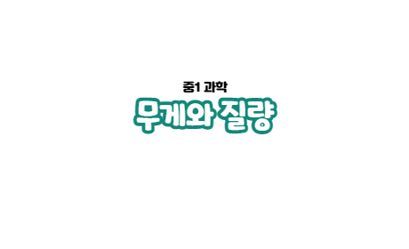 2-2. 무게와 질량