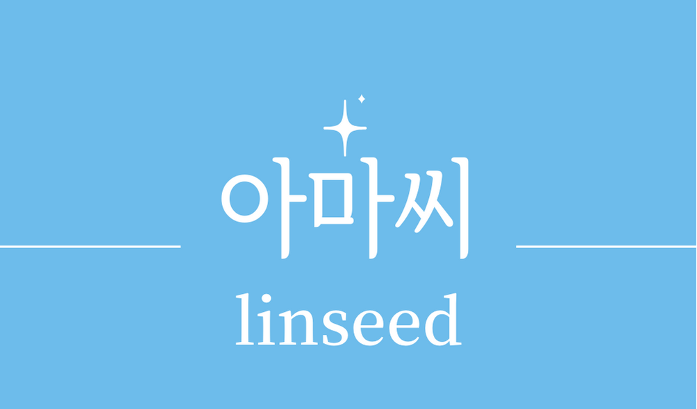 &#39;아마씨(linseed)&#39;