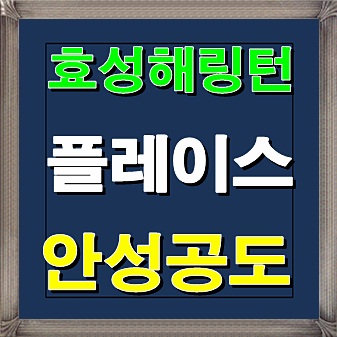  효성해링턴 플레이스 안성공도 청약일정 안내