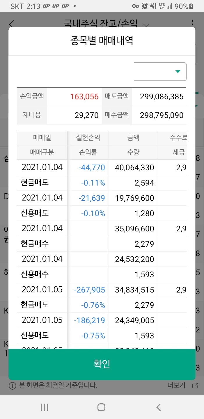  주식 오버나잇 단기 투자, 주식 매매 일지 210104~210108