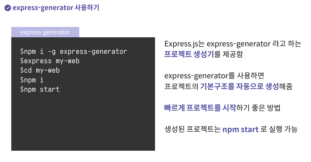 웹과 Express.js 2 - Express.js 시작하기와 Express.js의 구조