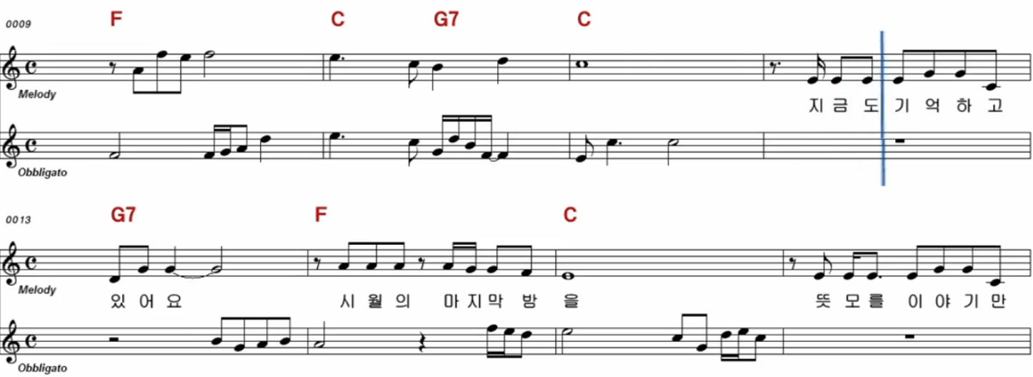 이용 잊혀진 계절 악보