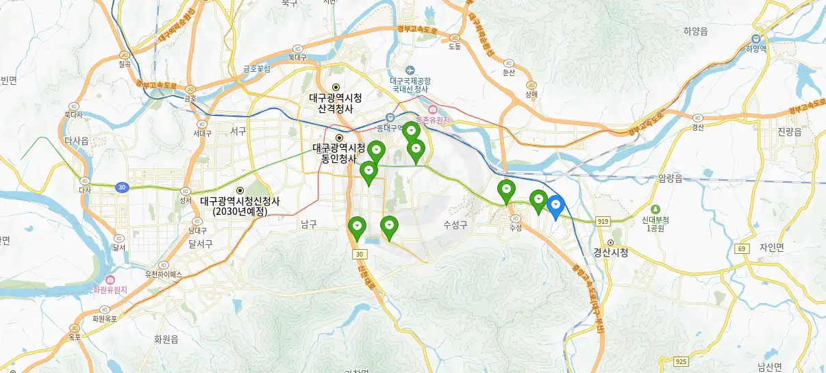 대구 수성구 현대자동차 서비스센터 정비공장 사업소 (2025년 리스트)