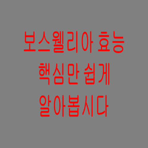  보스웰리아 효능 핵심만 쉽게 정리해봤습니다