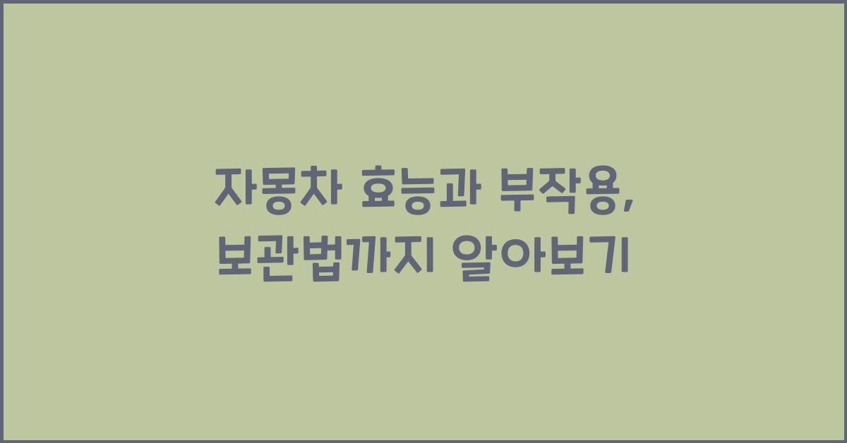 자몽차 효능과 부작용, 보관법까지 알아보기