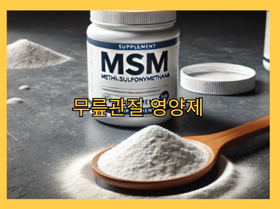 무릎 관절에 좋은 영양제 - MSM