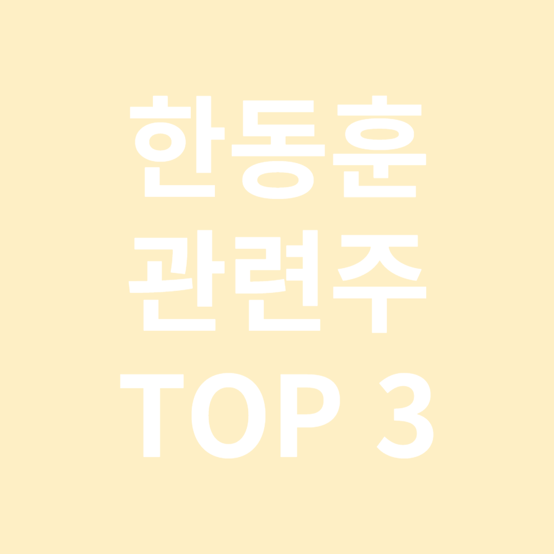 한동훈 관련주 TOP 3