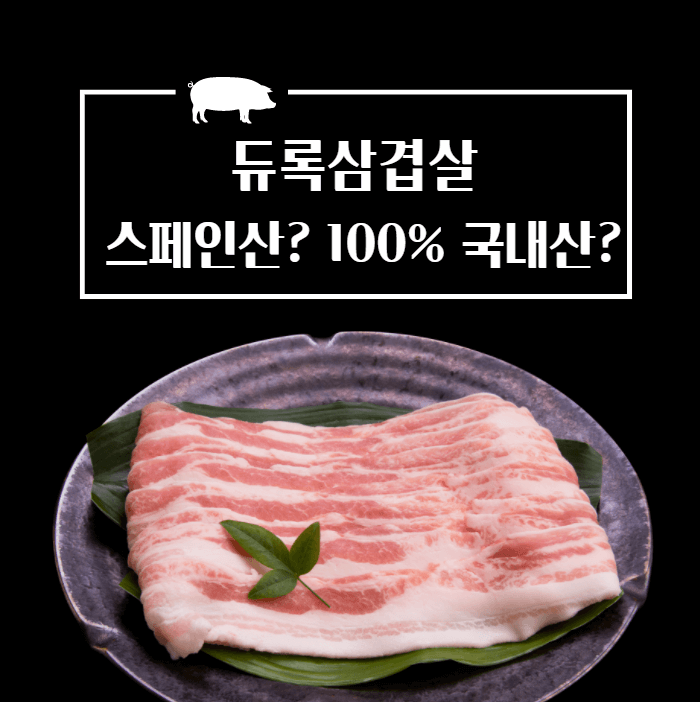  듀록 삼겹살 국내산? 스페인산?