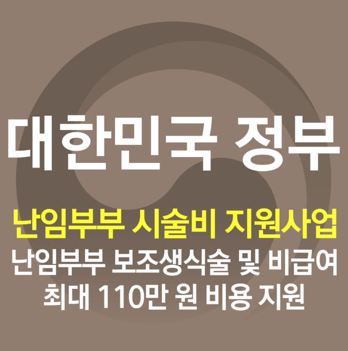 난임부부 시술비 지원사업 난임부부 정부지원 시술비용 지원대상 신청방법 준비서류
