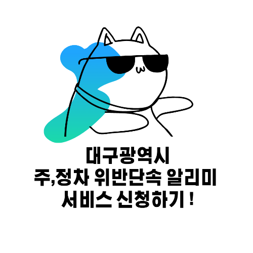  대구광역시 주정차위반알림서비스 신청하시고 돈아끼자!!