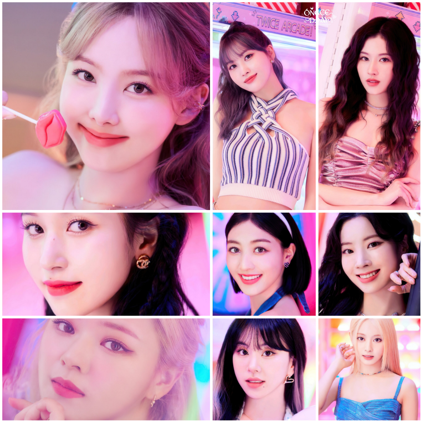  트와이스 일본 원스데이 모바일 배경화면 사진들