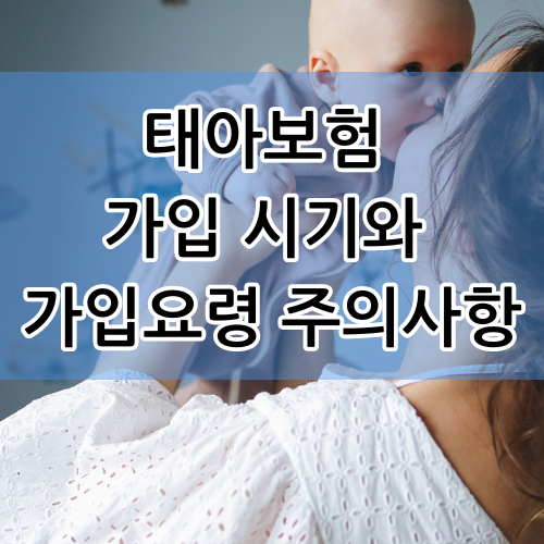 태아보험가입시기와 가입요령