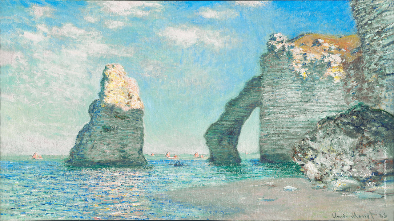 10 에트르타 절벽 C - Claude Monet 명화배경화면