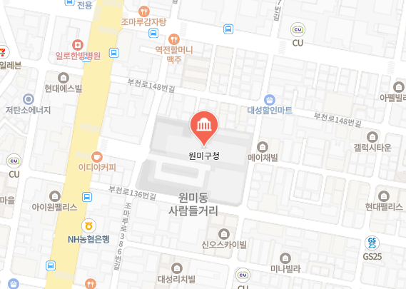 원미구청 세무과 세정과 위치 업무시간 전화번호 취득세 주민세 등록세 면허세 지방소득세 3 원미구청 위치 이미지