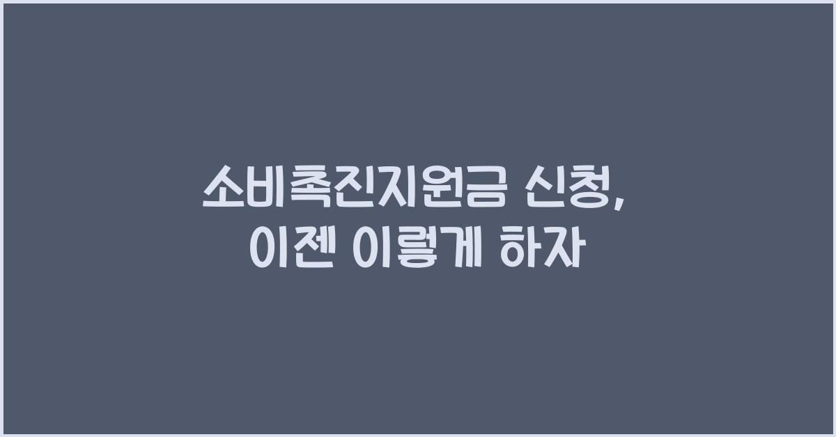 소비촉진지원금 신청