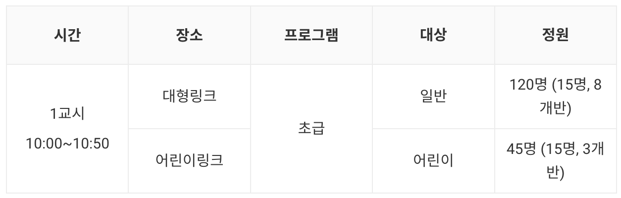 서울광장스케이트강습안내