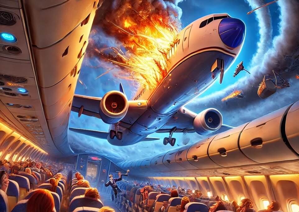 일러스트그림-비행기의모습과내부의모습