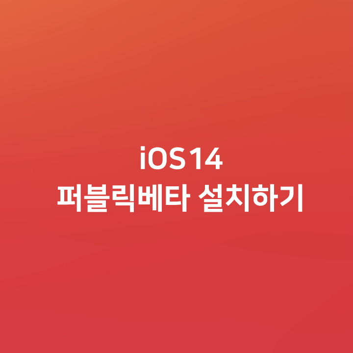  iOS14 퍼블릭베타 설치하기
