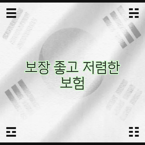 보장 좋고 저렴한 보험, 놓치지 마세요!